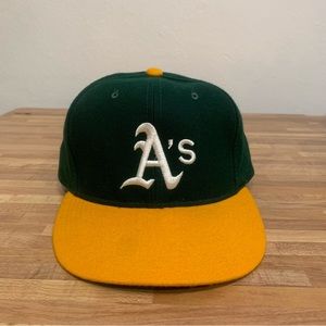 Vintage MLB Baseball New Era Pro Model Oakland A’s Athletics Wool Fitted Hat